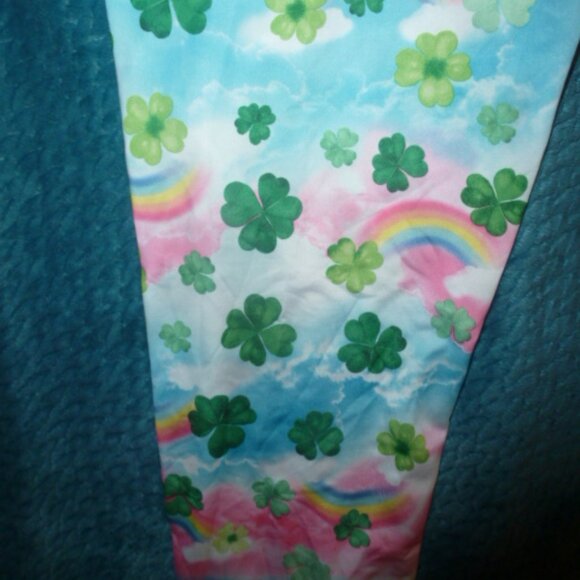 Celebrate Girls St. Patrick’s Day Leggings -XL(14-16) Green Shamrock Rainbow NEW - Picture 9 of 9